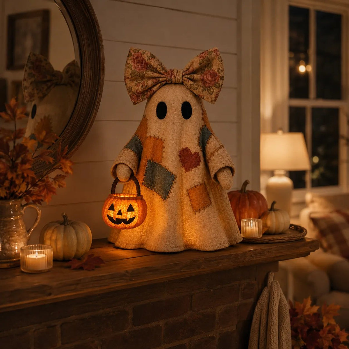 🏆Limited Time Sale 49% OFF🍂👻 Lighted Vintage Patchwork Ghost