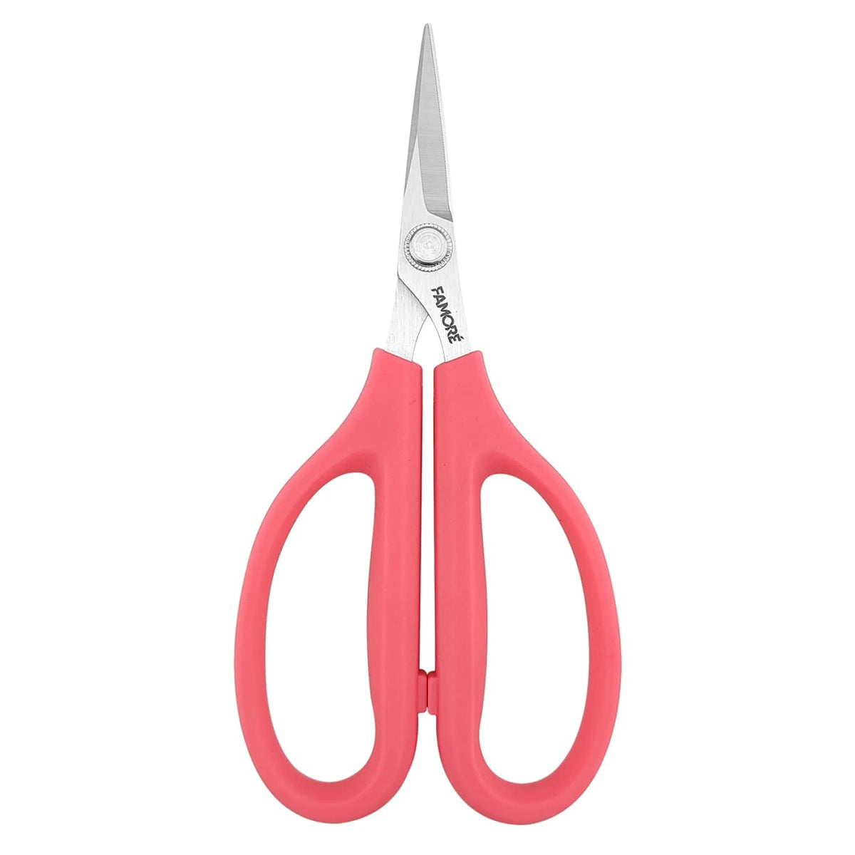 Scissors, 6 1/4′′ Very Sharp with Large Pink Comfort Handles by Famore