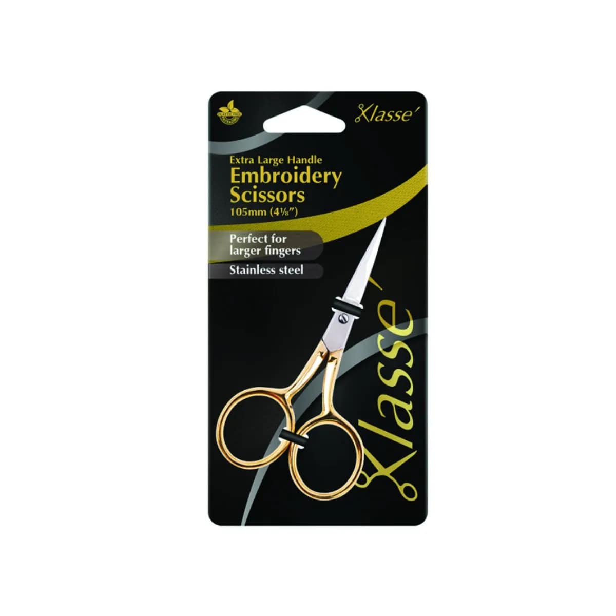 Scissors, 4-1/8′′ Embroidery Micro Type with Gold-Handle by Klasse