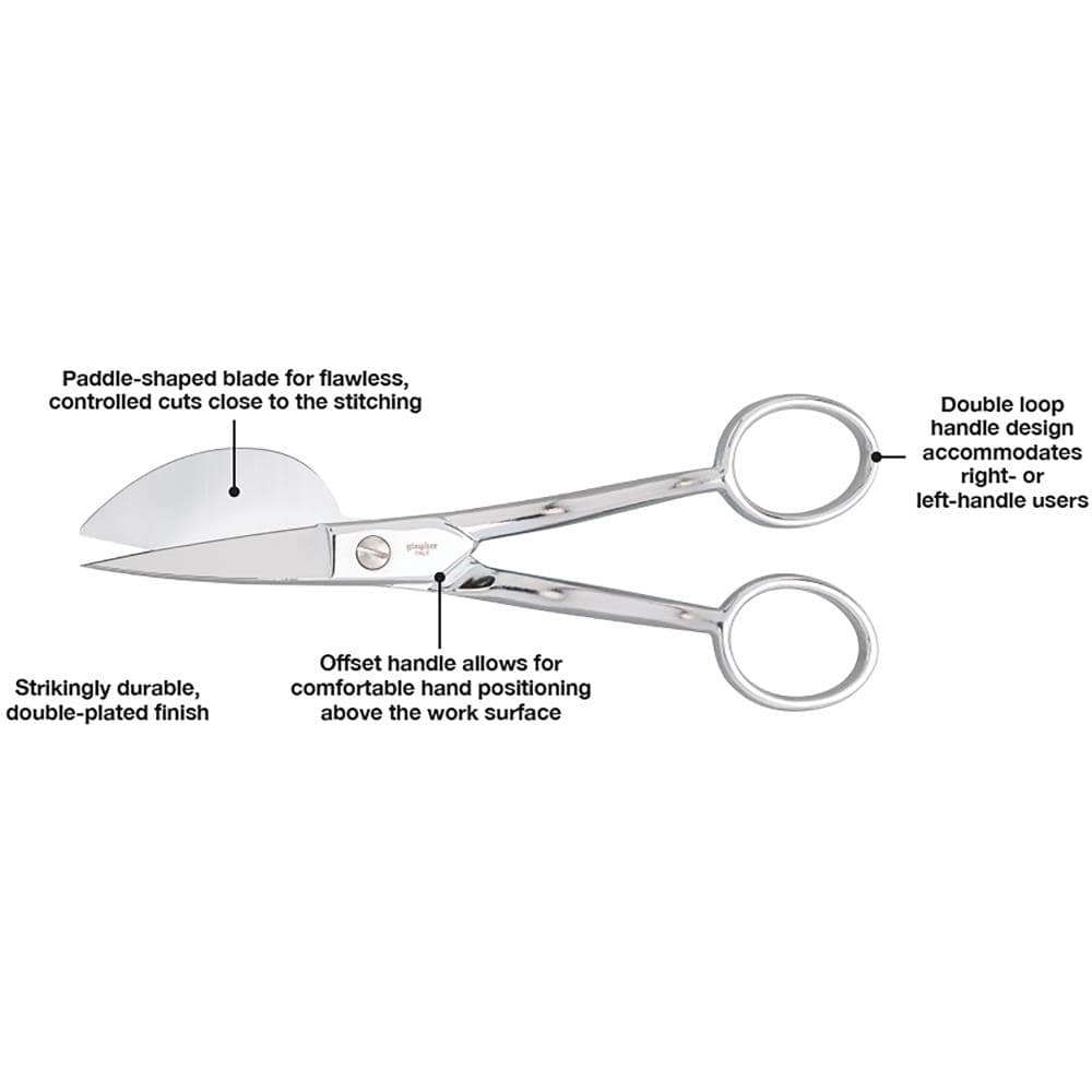 Scissors, 6′′ Applique with Knife Edge by Gingher