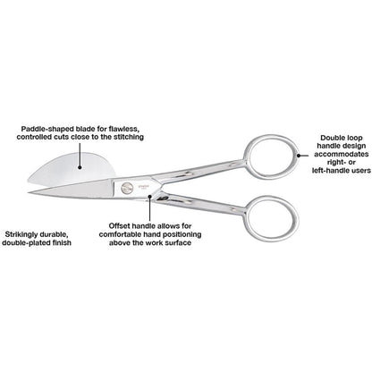 Scissors, 6′′ Applique with Knife Edge by Gingher