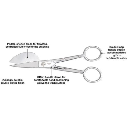 Scissors, 6′′ Applique with Knife Edge by Gingher