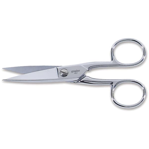 Scissors, 5′′ Knife Edge Craft Scissors with Leather Sheath by Gingher