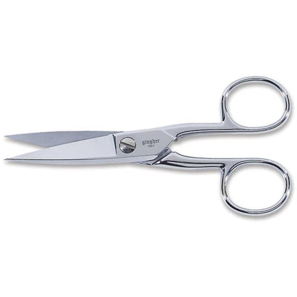 Scissors, 5′′ Knife Edge Craft Scissors with Leather Sheath by Gingher