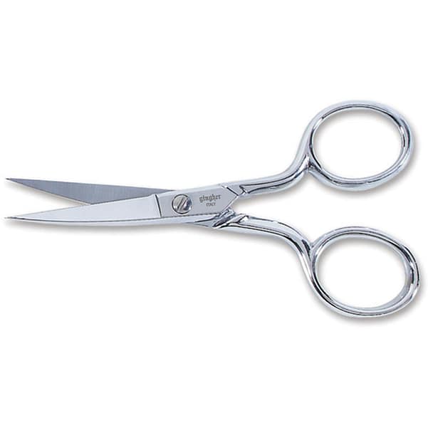 Scissors, 4′′ Curved Embroidery with Leather Sheath by Gingher