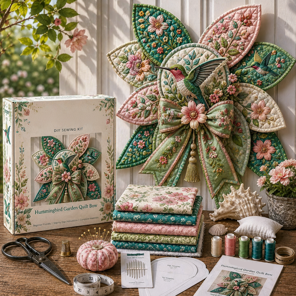 DIY Garden Quilt Bow Sewing Craft Kit