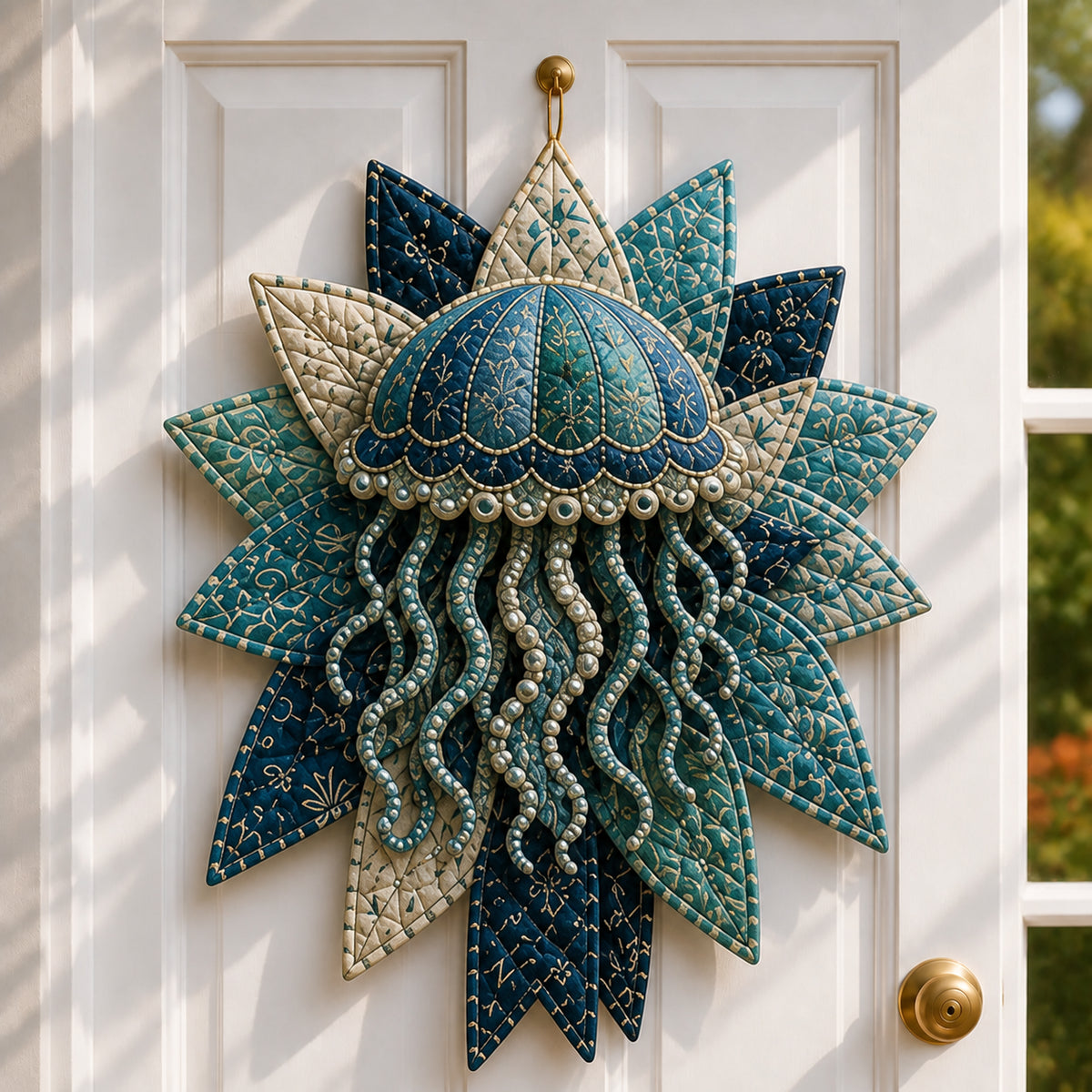 ⏳ Last Day 49% OFF – 🌊 Coastal Quilted Ocean Wreath DIY Sewing Kit