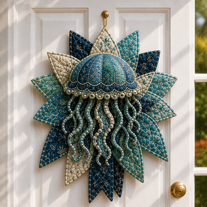 ⏳ Last Day 49% OFF – 🌊 Coastal Quilted Ocean Wreath DIY Sewing Kit