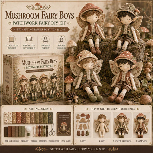 Fairy Boys Patchwork DIY Kit ✨ Make 4 Tiny Fairy Boys By Hand