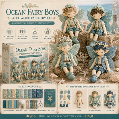 Fairy Boys Patchwork DIY Kit ✨ Make 4 Tiny Fairy Boys By Hand