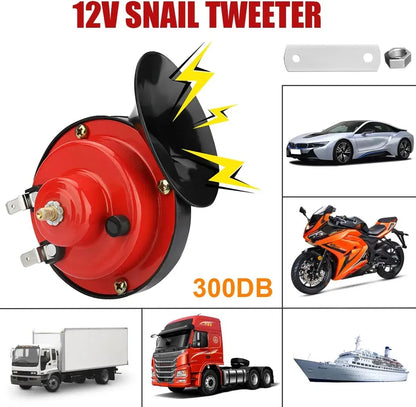 12V Loud Car Horn – Universal Electric Snail Horn for Cars, Trucks, Motorcycles & SUVs