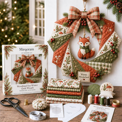 ⏳ Last Day 49% OFF – 🎄Beginner-Friendly DIY Christmas Fabric Wreath Kit Collection | Complete Kit with Coordinated Fabrics, Wreath Materials & Step-by-Step Guide Included 💕