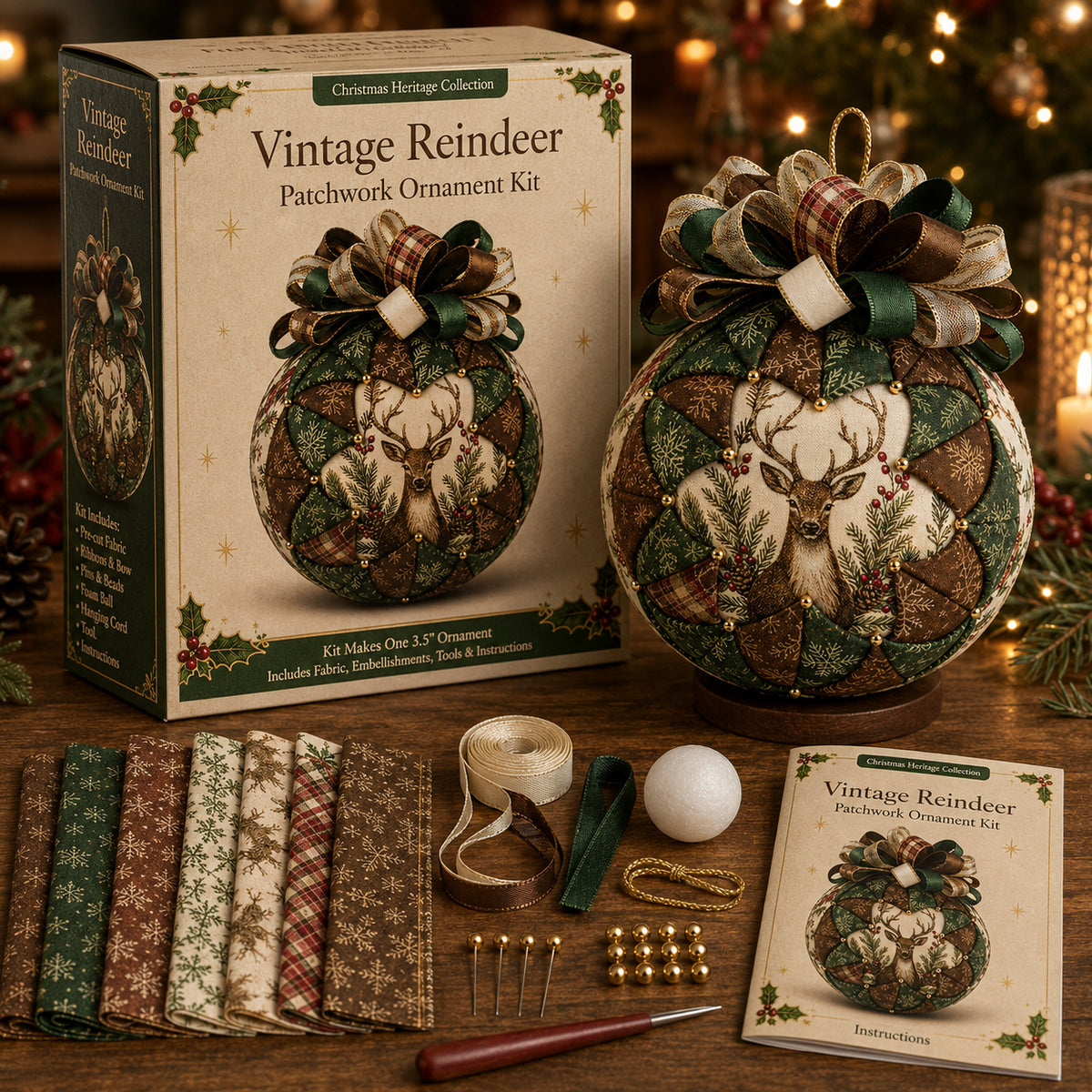 🔥Last Day BUY 3 GET 1 FREE⏳ Last Day 49% OFF – DIY Christmas Patchwork Ornament Kit