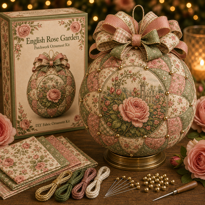 🌿 Garden & Birds Patchwork Ornament DIY Kit