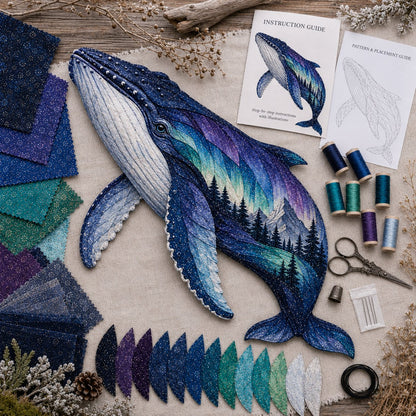 ⏳Last Day 50% OFF - 🌌🐺Northern Lights Wildlife DIY Patchwork Kit 📦Limited Stock🔥