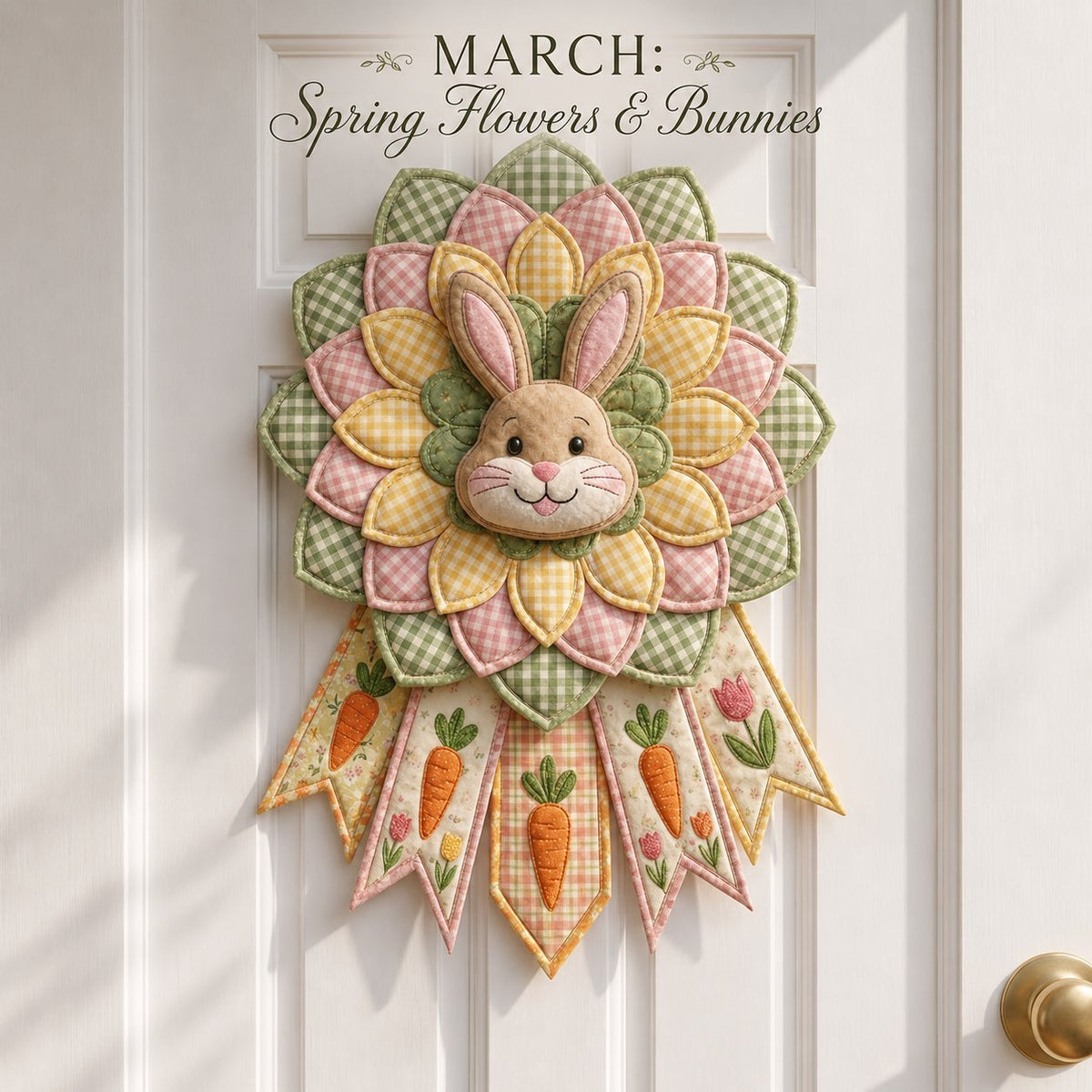 12-Month Themed Quilted Door Hanger Sewing Kit | Beginner-Friendly DIY with Fabrics & Instructions