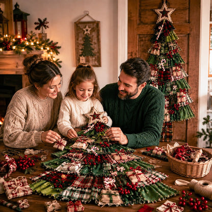 Beginner-Friendly DIY Oversized Patchwork Christmas Tree Door Hanging Kit | Complete Kit with All Tools & Step-by-Step Guide Included