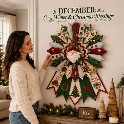 12-Month Themed Quilted Door Hanger Sewing Kit | Beginner-Friendly DIY with Fabrics & Instructions