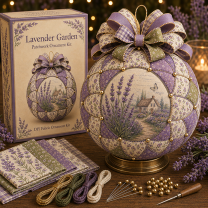 🌿 Garden & Birds Patchwork Ornament DIY Kit