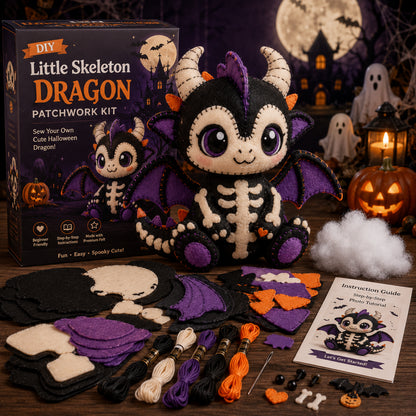 DIY Halloween Magical Patchwork Kit – Sew Your Own Spooky Cute Friend 🎃🧵