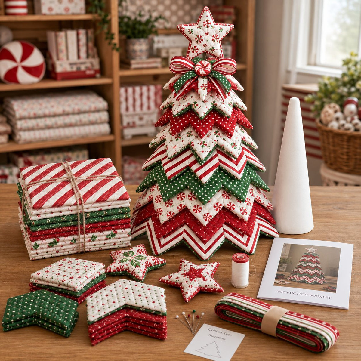 DIY Quilted Santa Christmas Tree Kit