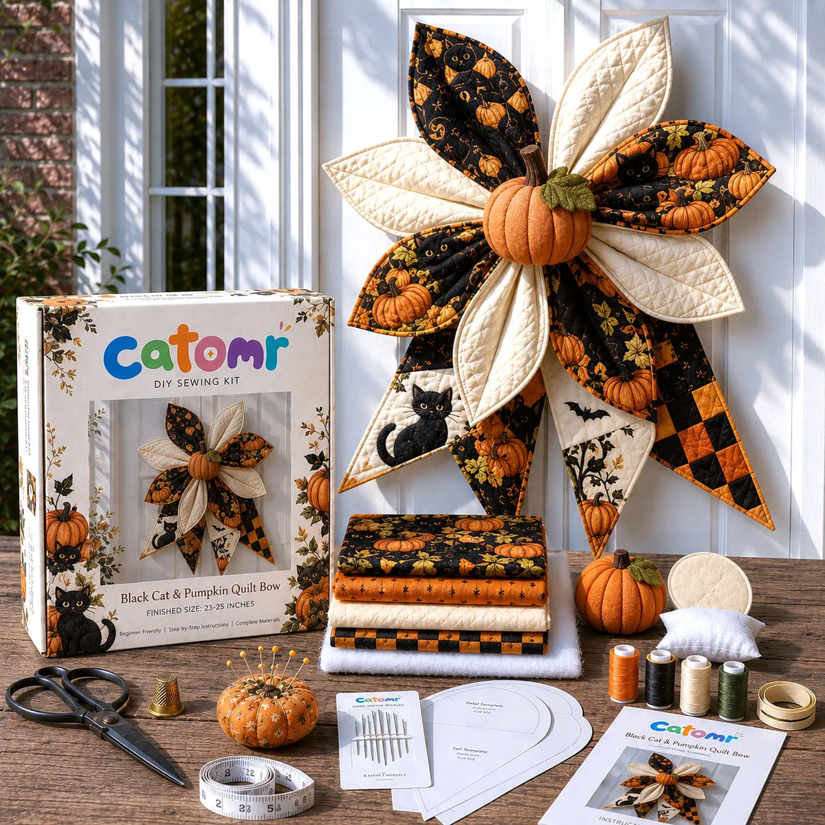 🎁✨Last Day 55% OFF- Large Patchwork Bow Sewing Kit (Beginner-Friendly)