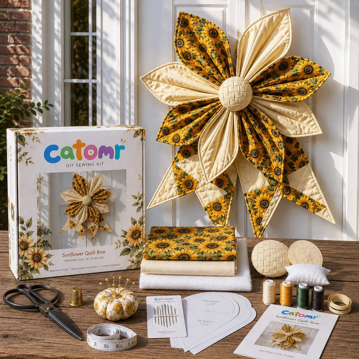 🎁✨Last Day 55% OFF- Large Patchwork Bow Sewing Kit (Beginner-Friendly)