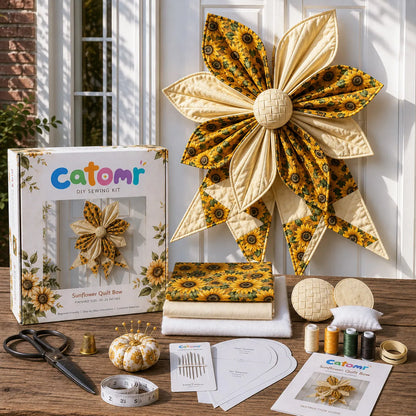 🎁✨Last Day 55% OFF- Large Patchwork Bow Sewing Kit (Beginner-Friendly)