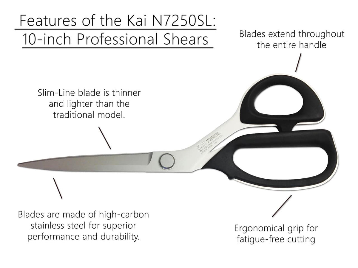 Scissors, 10′′ Professional Slim Line by Kai