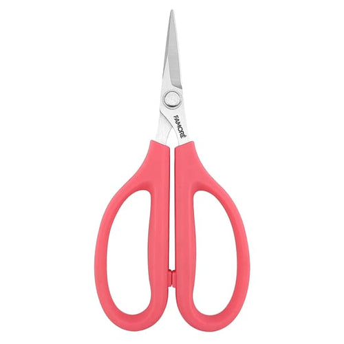 Scissors, 6 1/4′′ Very Sharp with Large Pink Comfort Handles by Famore