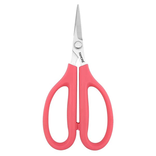 Scissors, 6 1/4′′ Very Sharp with Large Pink Comfort Handles by Famore