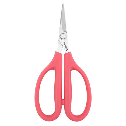 Scissors, 6 1/4′′ Very Sharp with Large Pink Comfort Handles by Famore