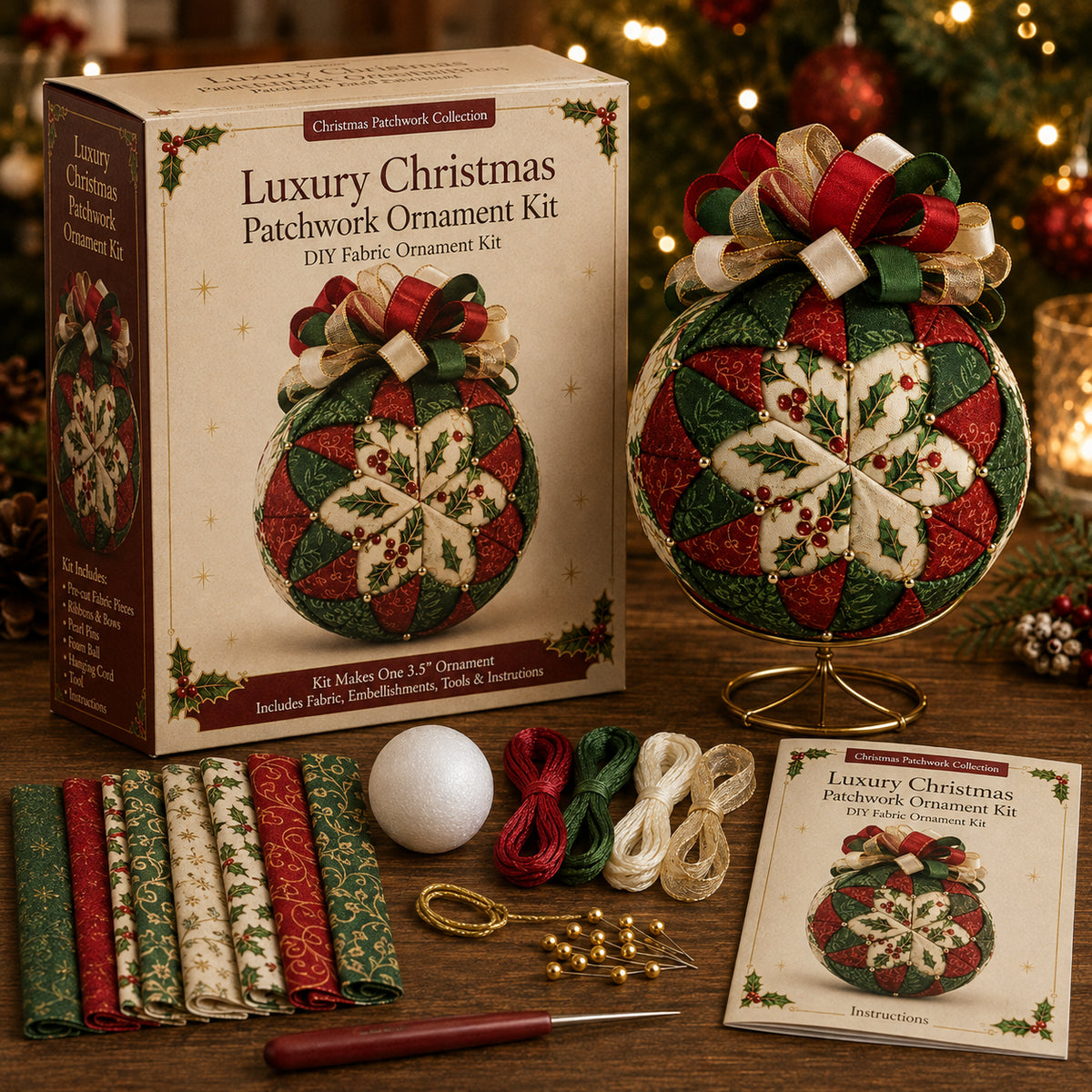 🔥Last Day BUY 3 GET 1 FREE⏳ Last Day 49% OFF – DIY Christmas Patchwork Ornament Kit
