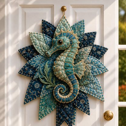 ⏳ Last Day 49% OFF – 🌊 Coastal Quilted Ocean Wreath DIY Sewing Kit