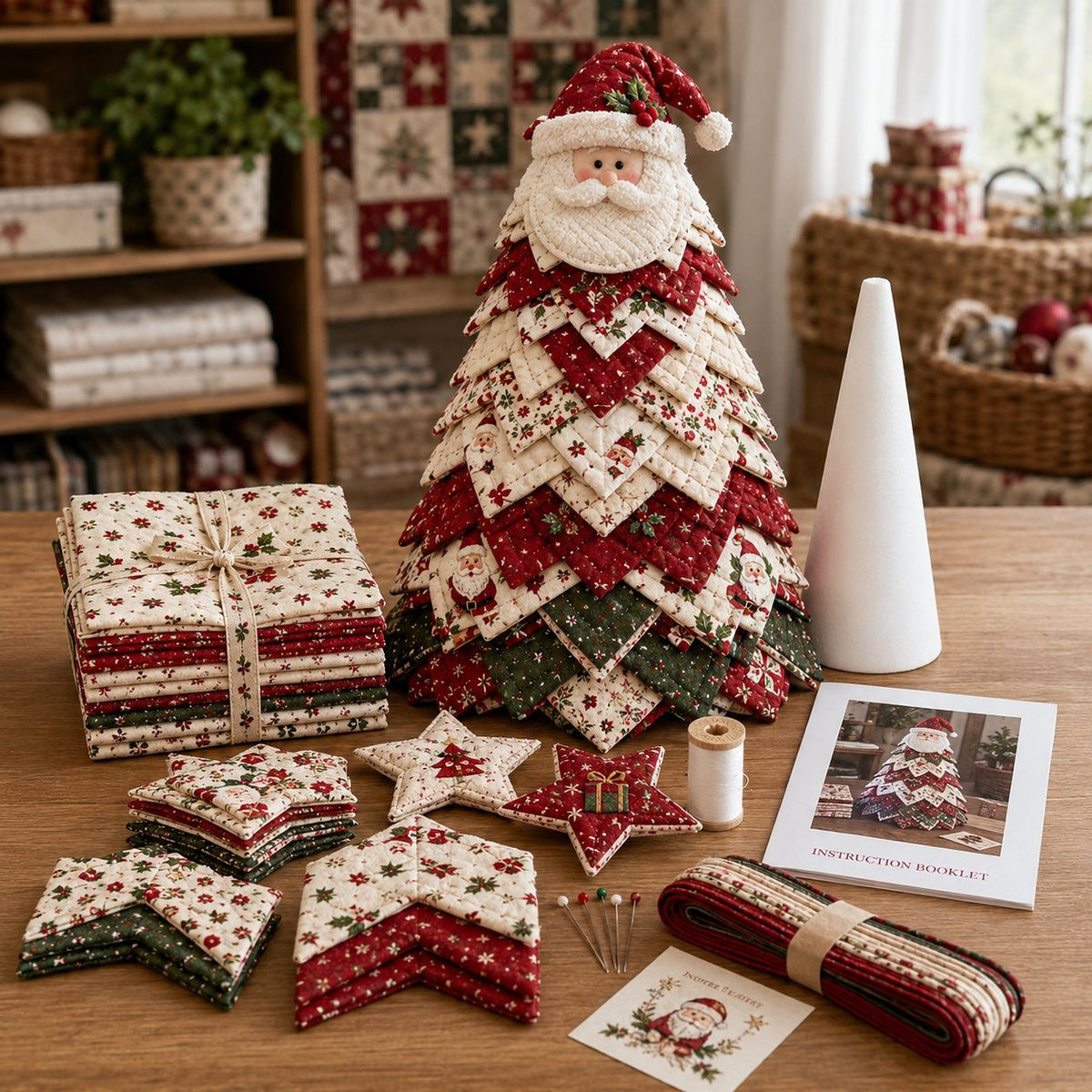 DIY Quilted Santa Christmas Tree Kit