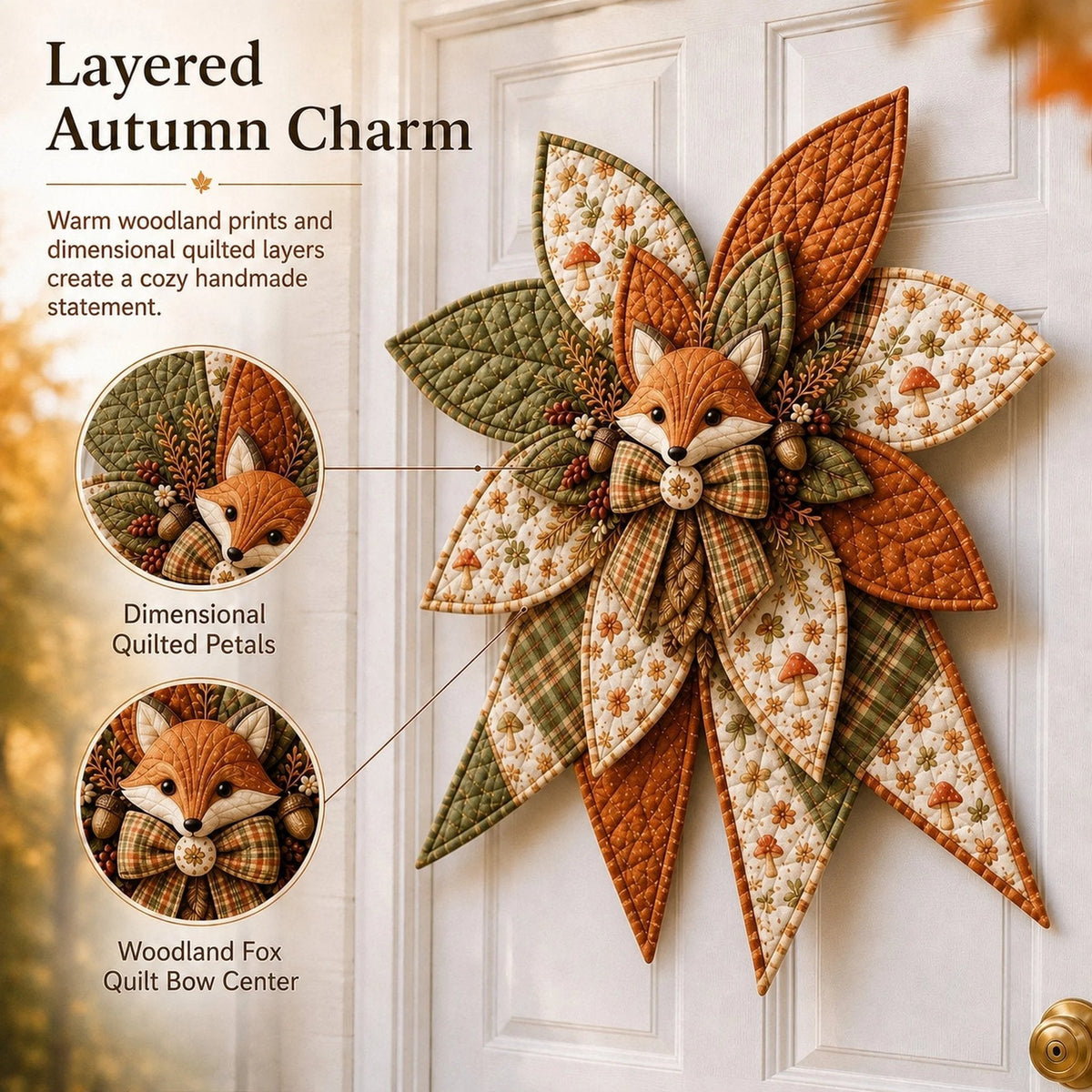DIY Quilted Animal Door Hanging Sewing Kit