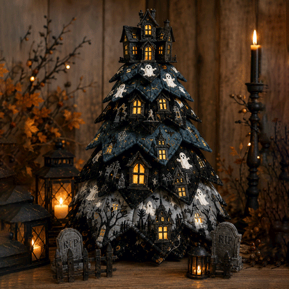 🔥 49% OFF – 🎃 DIY Halloween Quilted Fabric Tree Kit⏰️Buy More Save More🔥