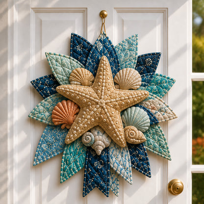 ⏳ Last Day 49% OFF – 🌊 Coastal Quilted Ocean Wreath DIY Sewing Kit