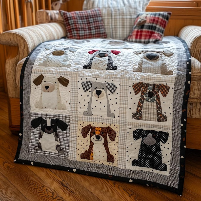 Snuggle Pups Quilt Pattern Set(9-Puppy Template)-With Instructions