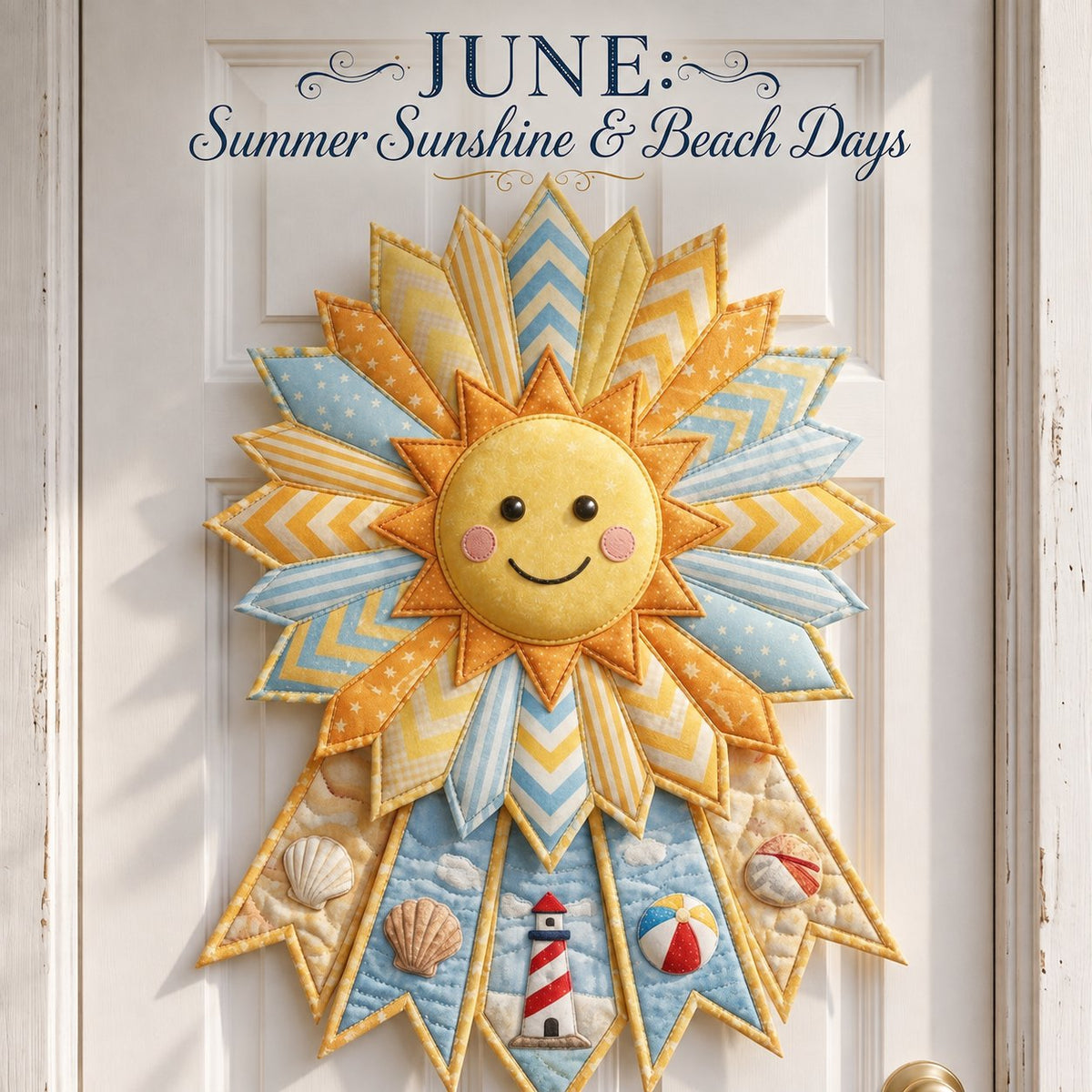 12-Month Themed Quilted Door Hanger Sewing Kit | Beginner-Friendly DIY with Fabrics & Instructions