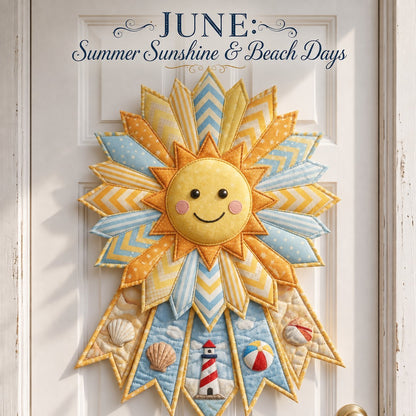 12-Month Themed Quilted Door Hanger Sewing Kit | Beginner-Friendly DIY with Fabrics & Instructions