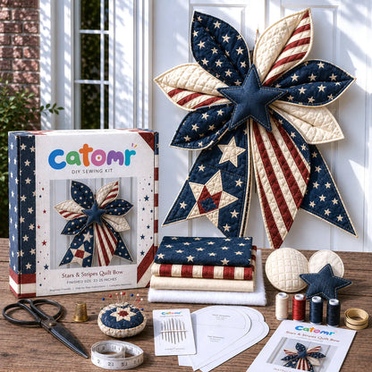 🎁✨Last Day 55% OFF- Large Patchwork Bow Sewing Kit (Beginner-Friendly)