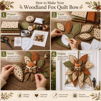 DIY Quilted Animal Door Hanging Sewing Kit