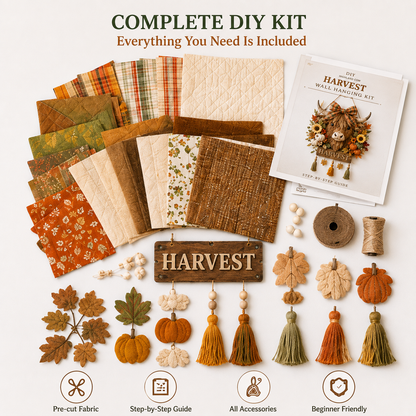 Highland Cow Harvest Quilted Door Hanger DIY Kit