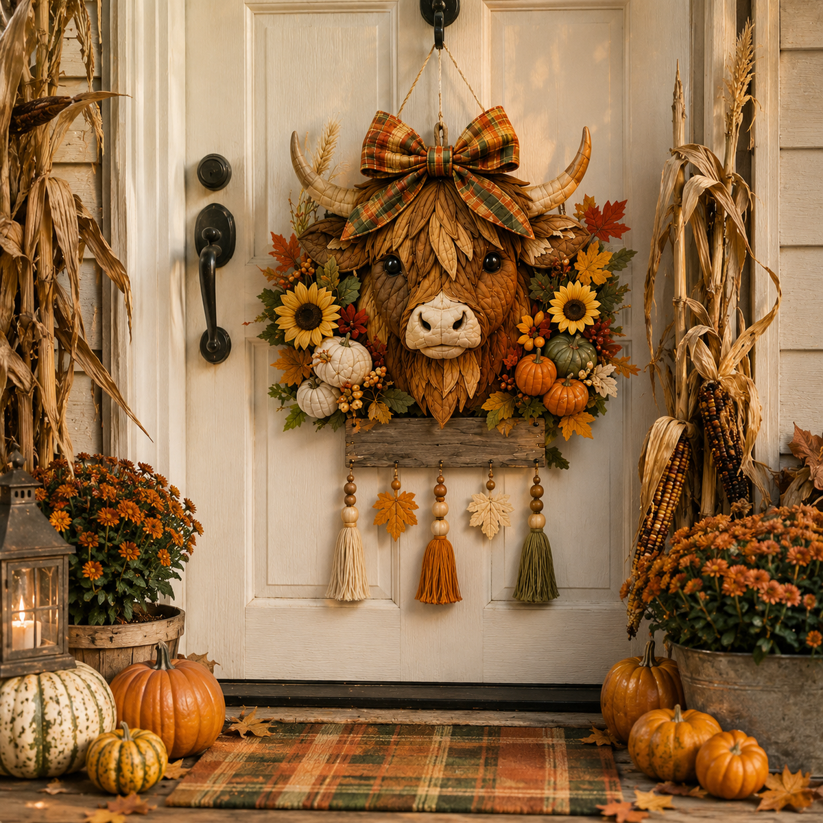 Highland Cow Harvest Quilted Door Hanger DIY Kit