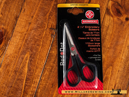 Scissors, 4.25′′ Embroidery Scissors by Mundial