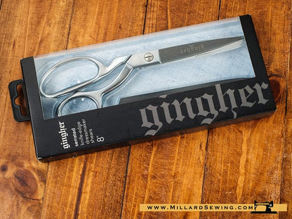 Scissors, 8′′ Knife Edge, Blunt-Tip Serrated Dressmaker Shears By Gingher