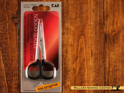 Scissors, 4′′ Needlecraft Scissors with Curved Tip by Kai