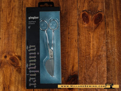 Scissors, 6′′ Applique with Knife Edge by Gingher