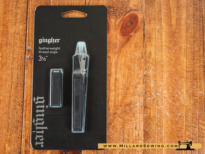 Scissors, 3.5′′ Thread Snips, Featherweight Series with Spring Action by Gingher